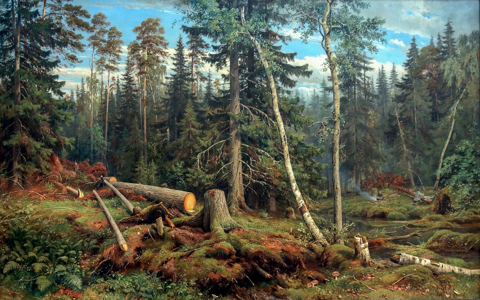 Шишкин рубка леса 1867
