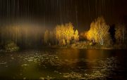 Фото-Тула. Владимир Чистяков. Дождь усилился…зонт…ночь…фары, дальний свет…
