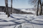 Фото-Тула. Александр Куликов. Зима, снега, берёзы, дорога над рекой...